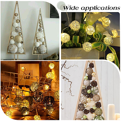 15Pcs 3 Colors Wicker Rattan Balls AJEW-SC0004-25B-1