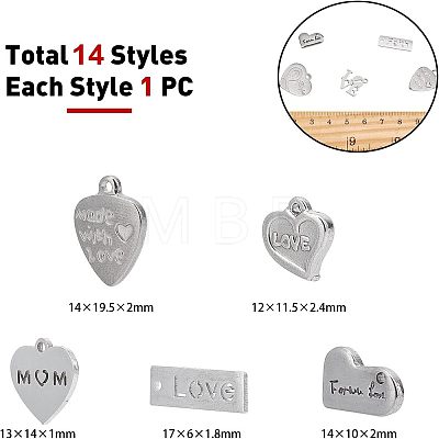 304 Stainless Steel Pendants STAS-NB0004-36P-1