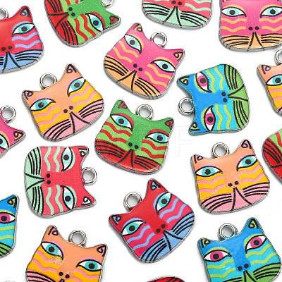 30Pcs 6 Style Alloy Enamel Pendants ENAM-CJ0003-30-1