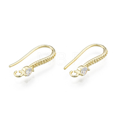 Brass Earring Hooks KK-N259-45-1