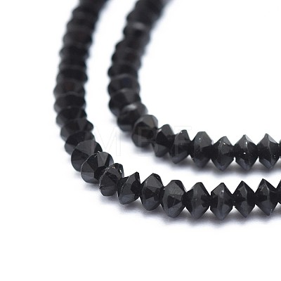 Natural Black Tourmaline Beads Strands G-I249-D13-1