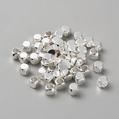 Cube Brass Beads LS-KK-WH0081-64D-1
