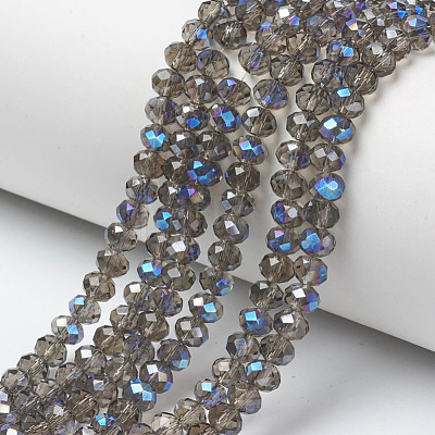 Electroplate Glass Beads Strands EGLA-A034-T6mm-I10-1