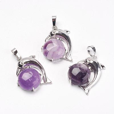 Natural & Synthetic Mixed Stone Pendants G-G713-A-1