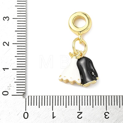 Brass Enamel European Dangle Charms KK-I355-23G-01-1