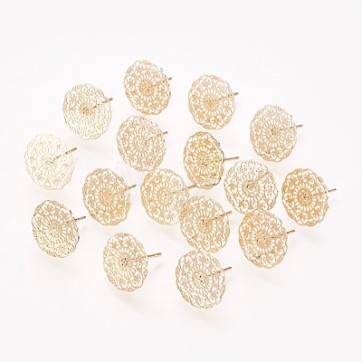 Brass Stud Earring KK-O115-08G-1