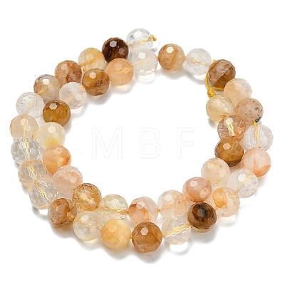 Grade A Natural Yellow Hematoid Quartz Beads Strands G-L642-F04-10mm-1