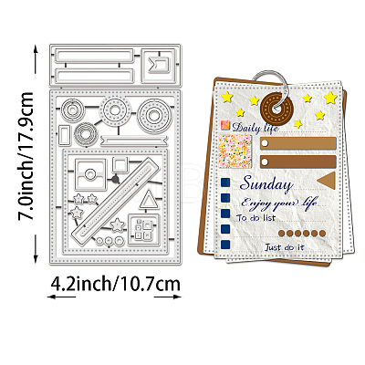 Carbon Steel Cutting Dies Stencils DIY-WH0309-1884-1