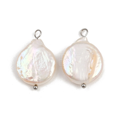 Natural Freshwater Pearl Keshi Pearl Pendants STAS-D378-08C-S-1