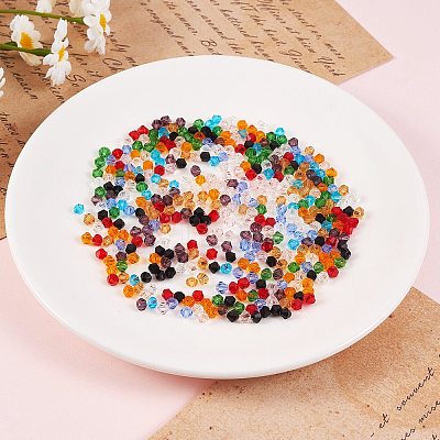 20 Strands 10 Colors Imitation Austrian Crystal 5301 Bicone Beads GLAA-SZ0001-83-1