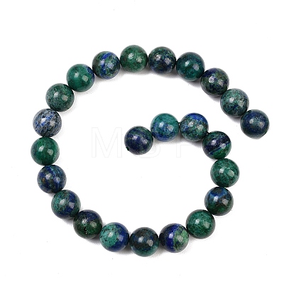Natural Chrysocolla and Lapis Lazuli Beads Strands G-L648-A12-16mm-1