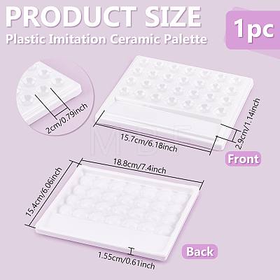 Plastic Imitation Ceramic Palette AJEW-WH0518-25-1