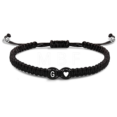 304 Stainless Steel Alphabet Beads Braided Bead Bracelets RY3090-7-1