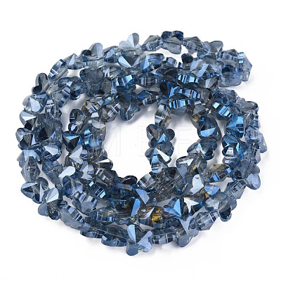 Electroplate Transparent Glass Beads Strands EGLA-N002-20A-F04-1