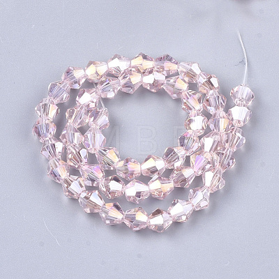 Electroplate Glass Beads Strands X-EGLA-Q118-8mm-B12-1