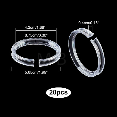   20Pcs Small Transparent Shelf Bangle Organizer Bracelet Displays Stand Jewelry Holder BDIS-PH0001-04-1