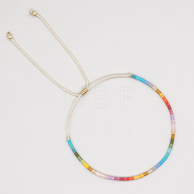 Adjustable Plastic Beaded Slider Bracelets YS6543-4-1