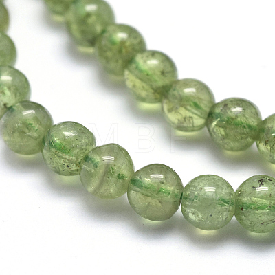 Natural Green Apatite Beads Strands G-K224-08-4mm-1