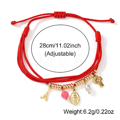 Adjustable 304 Stainless Steel Charm Bracelets OX3951-1-1