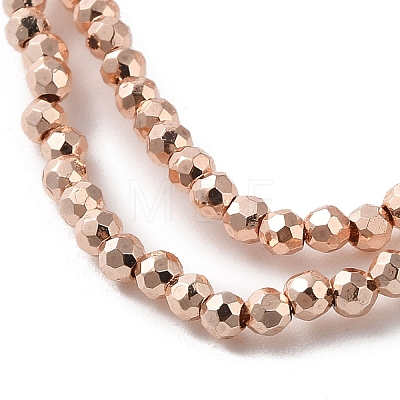 Electroplate Beads Strands X-EGLA-H104-01B-1