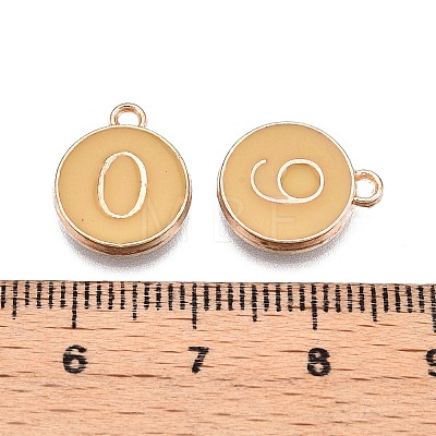 Light Gold Plated Alloy Enamel Charms ENAM-T010-07G-1