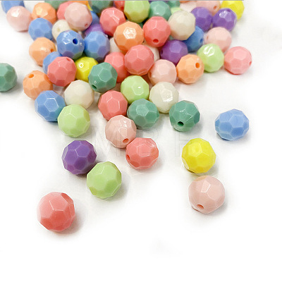 Opaque Acrylic Beads FIND-PW0024-06-1