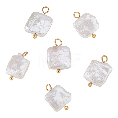 6Pcs Natural Freshwater Pearl Keshi Pearl Pendants STAS-HS0001-89G-1