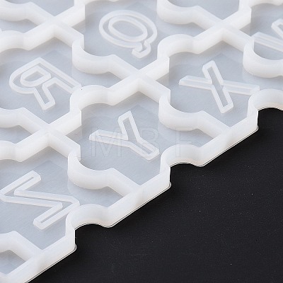 Capital Letter Pattern Puzzle Piece Silicone Molds DIY-L067-G01-1