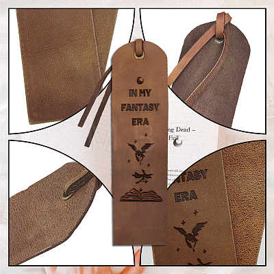 Cowhide Leather Labels AJEW-WH0386-0035-1