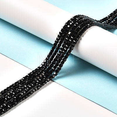 Natural Black Spinel Beads Strands G-D467-A04-01-1