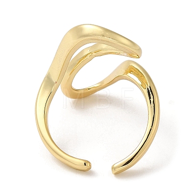 Brass Open Cuff Rings RJEW-Q778-04G-1