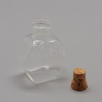 Glass Bottle Bead Containers AJEW-R045-16-1