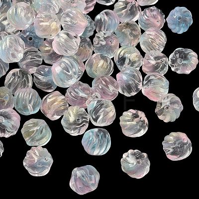 Two-tone Transparent Glass Beads GLAA-H041-02H-1