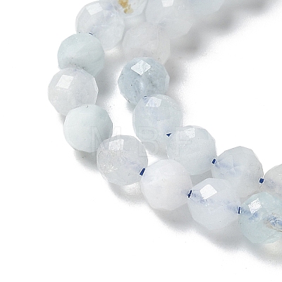 Natural Aquamarine Beads Strands G-E411-19E-4mm-01-1