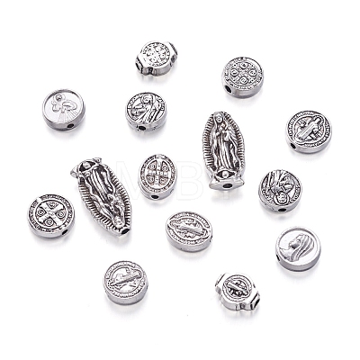 70pcs 7 Style Alloy Beads FIND-SW0001-15-1