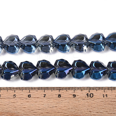 Electroplate Transparent Glass Beads Strands EGLA-B012-AB19-1