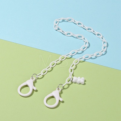 Personalized ABS Plastic Cable Chain Necklaces NJEW-JN03220-01-1