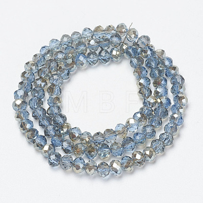 Electroplate Glass Beads Strands EGLA-A034-T4mm-K02-1