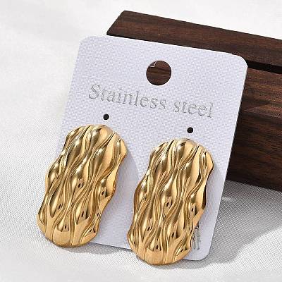 304 Stainless Steel Studs Earrings for Women EJEW-K306-27G-1