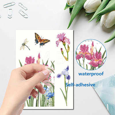 8 Sheets 8 Styles PVC Waterproof Wall Stickers DIY-WH0345-190-1