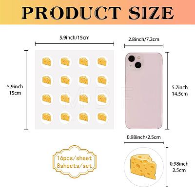 8 Sheets Plastic Waterproof Self-Adhesive Picture Stickers DIY-WH0428-036-1