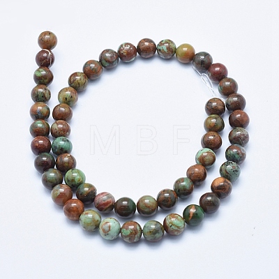 Natural Quartzose Jade Beads Strands G-E444-32-8mm-1