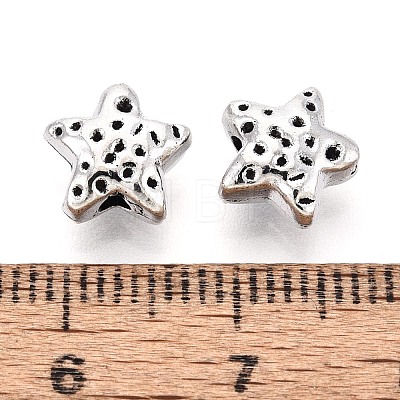 Textured Tibetan Style Alloy Beads PALLOY-N187-10AS-1