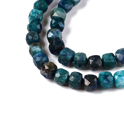 Natural Chrysocolla and Lapis Lazuli Beads Strands G-N342-116-1