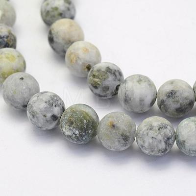 Natural Crazy Agate Beads Strands G-G707-8mm-B12-1