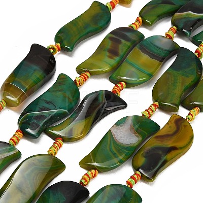 Dyed & Heated Natural Banded Agate Beads Strands GG-CBAB9C6-B03-01-1
