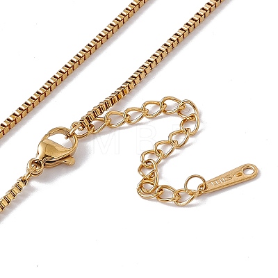 201 Stainless Steel Box Chain Necklace for Men Women NJEW-P268-A25-2X5-1