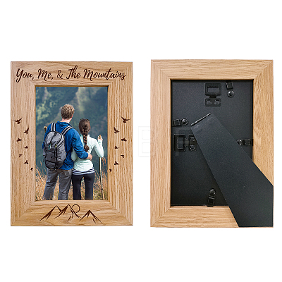 Natural Wood Photo Frames AJEW-WH0292-023-1