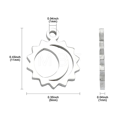 304 Stainless Steel Charms STAS-CJC0008-18P-1