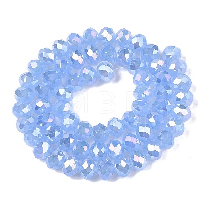 Electroplate Glass Beads Strands EGLA-A044-J8mm-B03-1